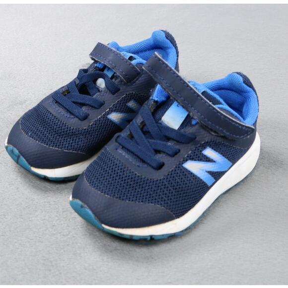 New Balance 455v2 Kids Sneakers Blue Hook & Loop Athletic Running Shoes Size 7 - Picture 8 of 9